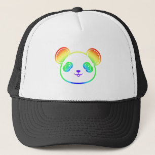Cute Panda Bear In The Colours Of The Rainbow Trucker Hat