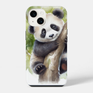 Cute Panda Bear In Tree iPhone 14 Case