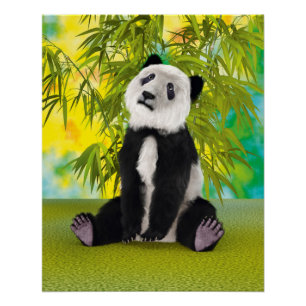 Cute Panda Bear Kawaii Animal Lover Perfect Gift Poster