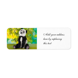 Cute Panda Bear Kawaii Animal Lover Perfect Gift Return Address Label