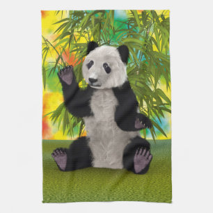 Cute Panda Bear Kawaii Animal Lover Perfect Gift Tea Towel