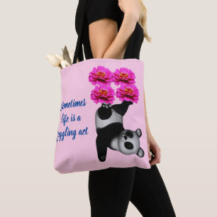 Cute Panda Bear Life Is A Juggling Act Tote Bag