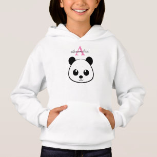 Cute Panda Bear Monogram Hoodie – Personalised 