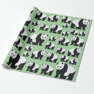 Cute Panda Bear Pattern Wrapping Paper