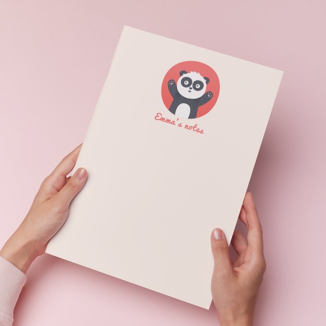 Cute Panda Bear - Personalized Kids Notepad (Creator Uploaded)