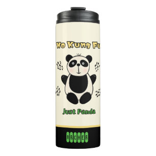 Cute panda bear thermal tumbler