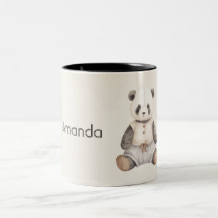 Cute Panda Bear Two-Tone Coffee Mug