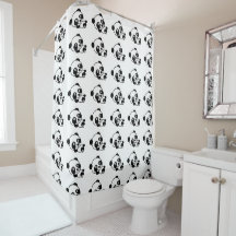 cute Panda bears shower curtain
