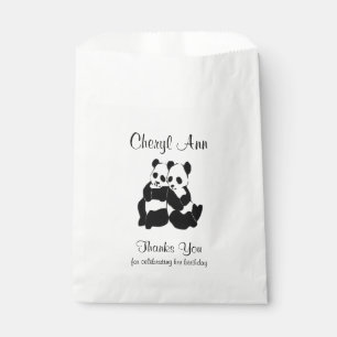 Cute Panda Bears Thank you Favour Bag