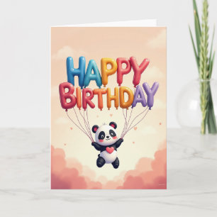 Cute Panda Birthday Card