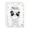 Cute panda birthday party invitation