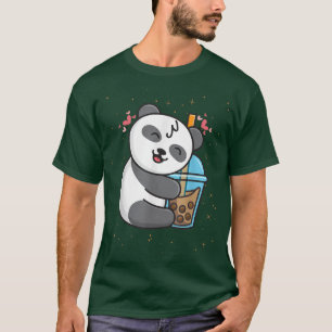 Cute Panda Boba Tea Bubble Tea Kawaii Anime Japane T-Shirt