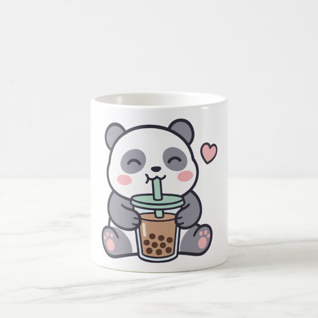Cute Panda Bubble Tea Classic Mug (Center)