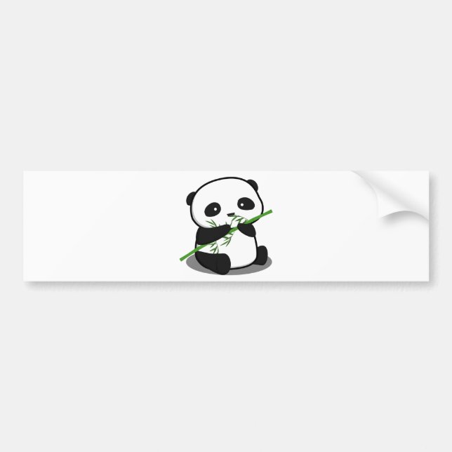 Cute Panda Bumper Sticker (Front)