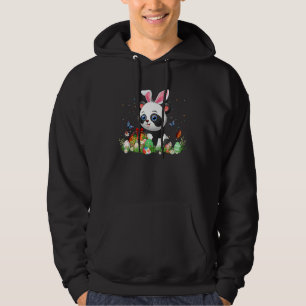 Cute Panda Bunny Egg Hunting Colourful Egg Happy E Hoodie