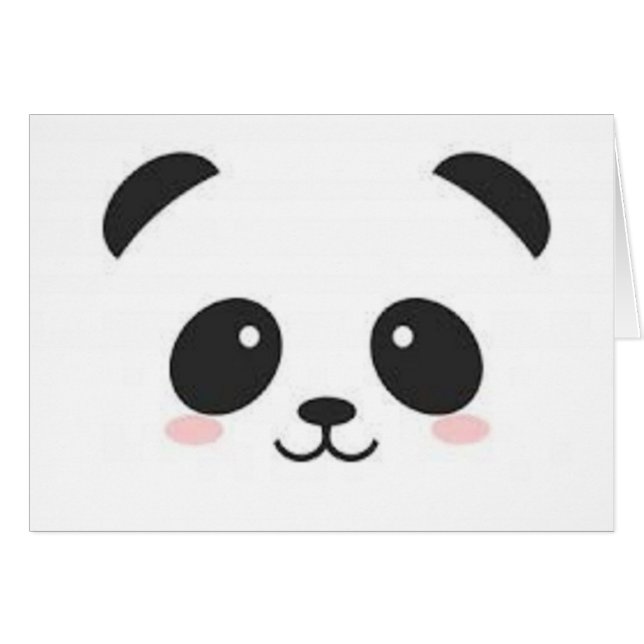 Cute Panda Card (Front Horizontal)