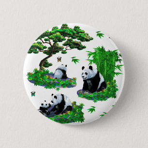 cute panda Cartoon 6 Cm Round Badge