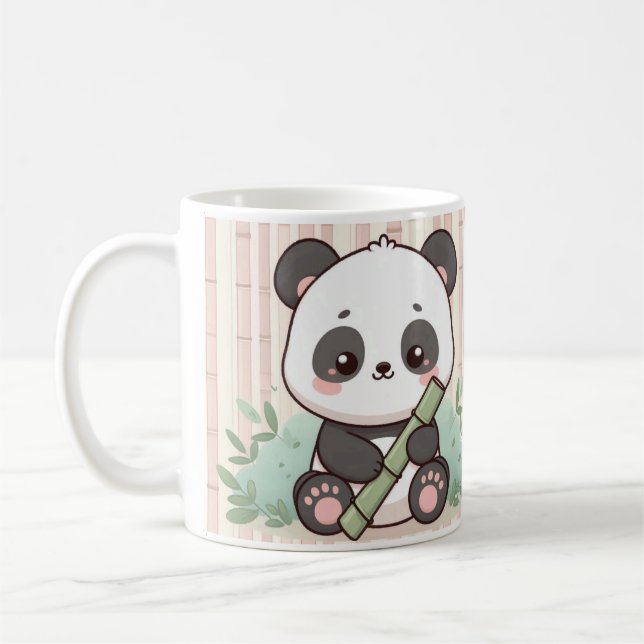 Cute Panda Cartoon Mug Design  (Left)