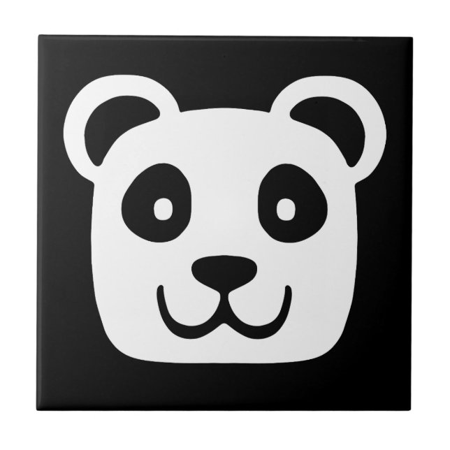Cute Panda Ceramic Tile (Front)