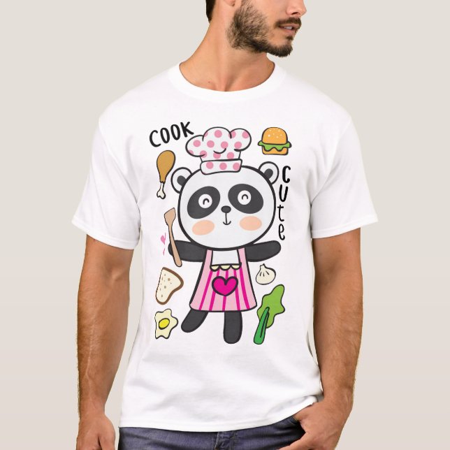 Cute panda chef T-Shirt (Front)
