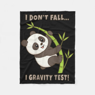 Cute Panda Climbing Bouldering Gym Wall Funny Joke Fleece Blanket