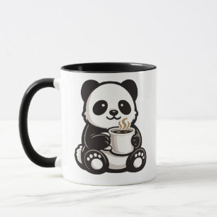 Cute Panda Coffee – Kawaii Panda Holding Coffee  Mug