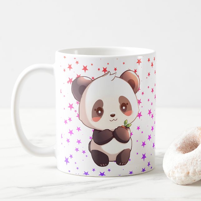 Cute Panda Coffee Mug, Kawaii Star Pattern Cup (Creator Uploaded)
