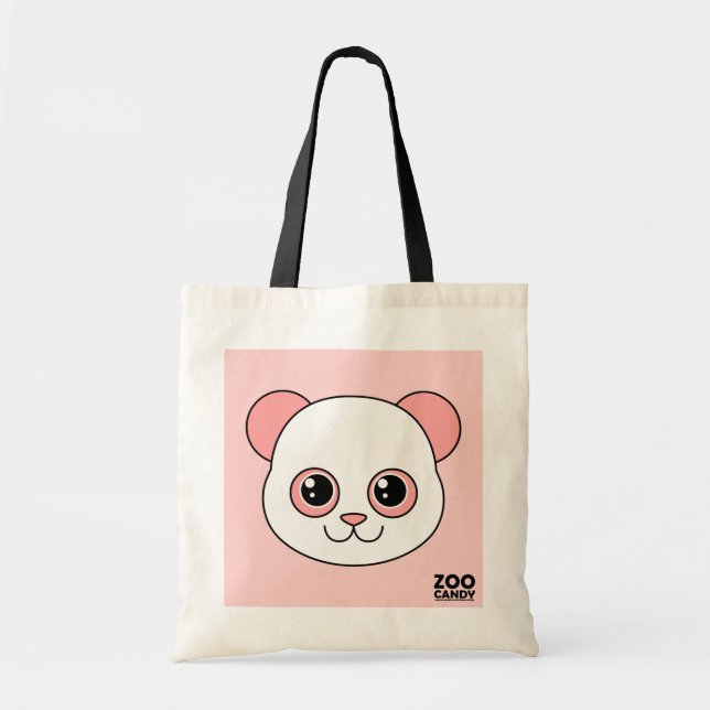 Cute Panda Cotton Candy Tote Bag (Front)