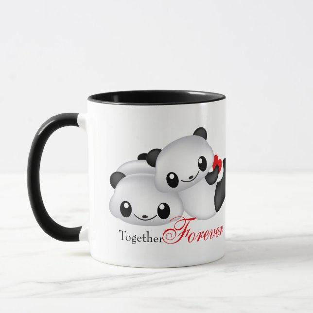 Cute panda couple mug (Left)