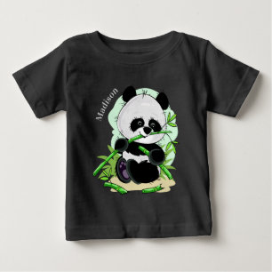 Cute Panda custom name clothing Baby T-Shirt
