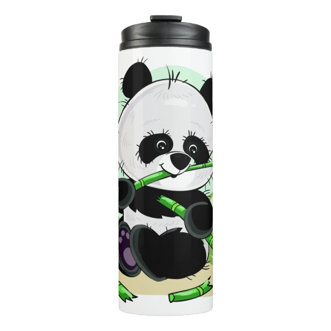 Cute Panda custom name tumbler 4/4 (Front)