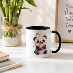 Cute Panda Drinking Bubble Tea Accent Coffee Mug