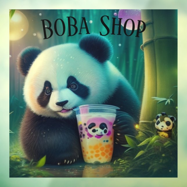  Cute Panda drinking bubble tea, boba tea (Sheet 3)