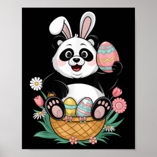 Cute Panda Easter Men Women Kids Panda Lover Easte Poster
