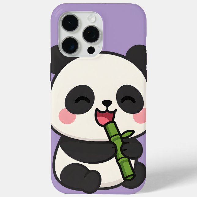 Cute Panda eating bamboo cases phone (Back)