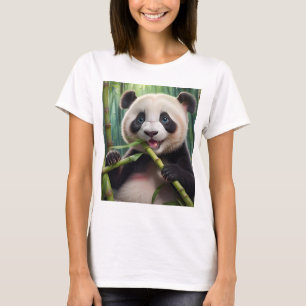 Cute Panda Eating Bamboo T-Shirt