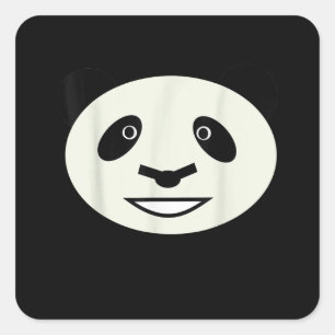 Cute Panda Face Hallowee Costume For Boys And Girl Square Sticker