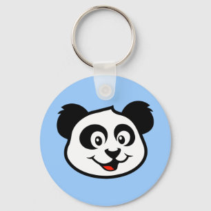 Cute Panda Face Key Ring