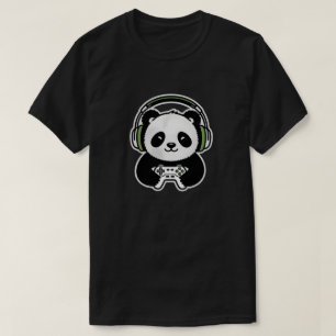 Cute Panda Gamer - Kawaii Gaming Panda with Headse T-Shirt