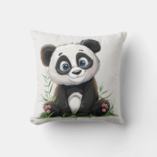 Cute Panda Green Bamboo Personalise this Cute Pand Cushion