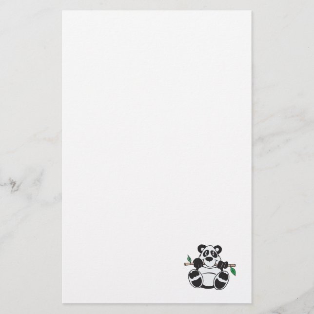 cute panda hanging from branch stationery (Front)