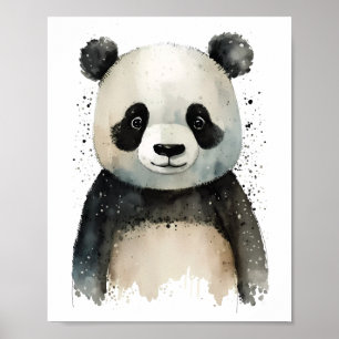 Cute Panda Hanging Poster