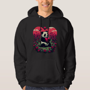 Cute Panda Holding Heart - Valentine's Day Gift Hoodie