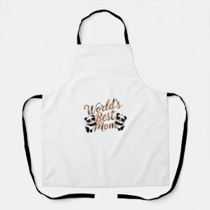 "Cute Panda Hugging 'MOM' – Mother’s Day Apron" Apron