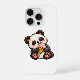 Cute Panda Ice Cream iPhone 15 Pro Case