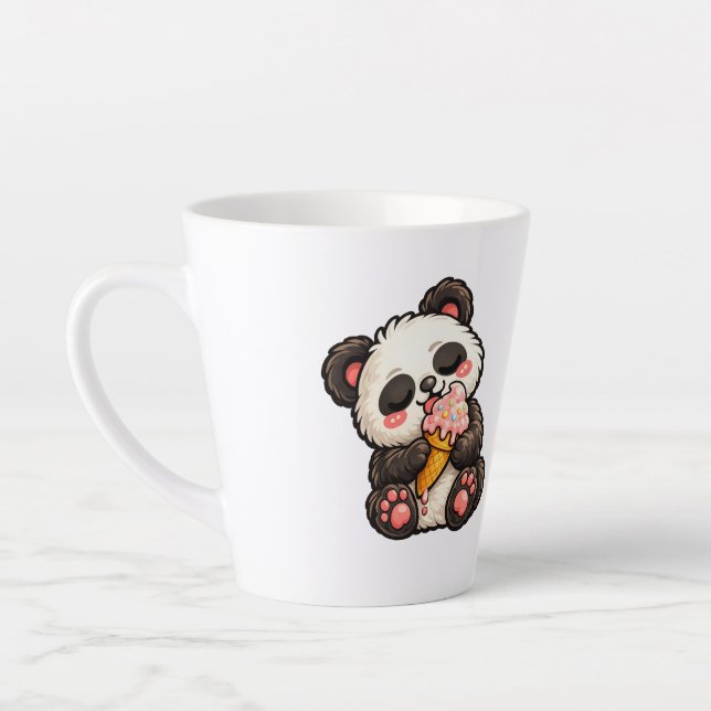 Cute Panda Ice Cream Latte Mug (Left)