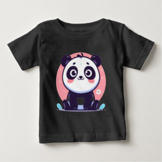 Cute Panda Illustration Baby T-Shirt - Sweet Dream