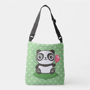 Cute Panda Illustration Crossbody Bag