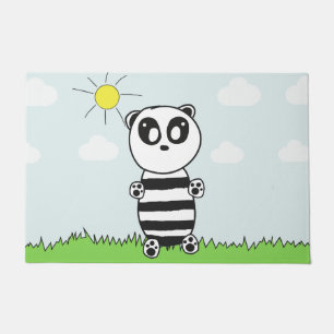 Cute Panda Illustration Doormat