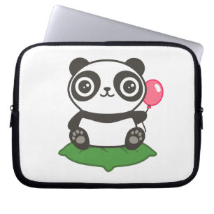 Cute Panda Illustration Laptop Sleeve